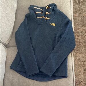 The North Face Dark Blue Pullover with Beige Toggles